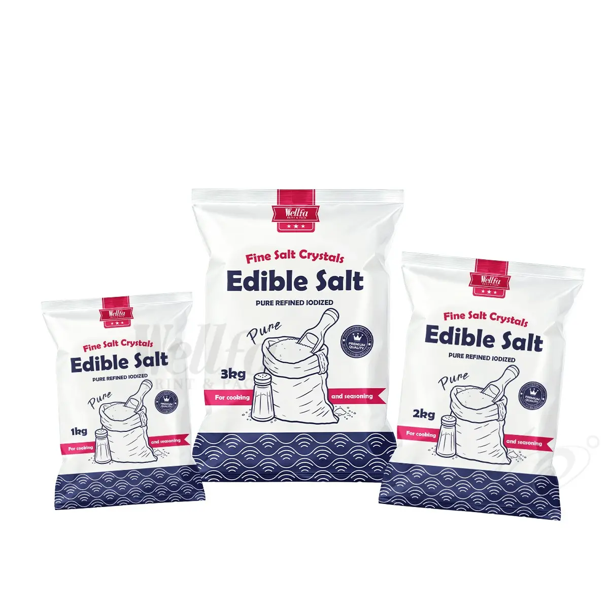 Edible Salt Packaging Film Sachet Pouch White PE