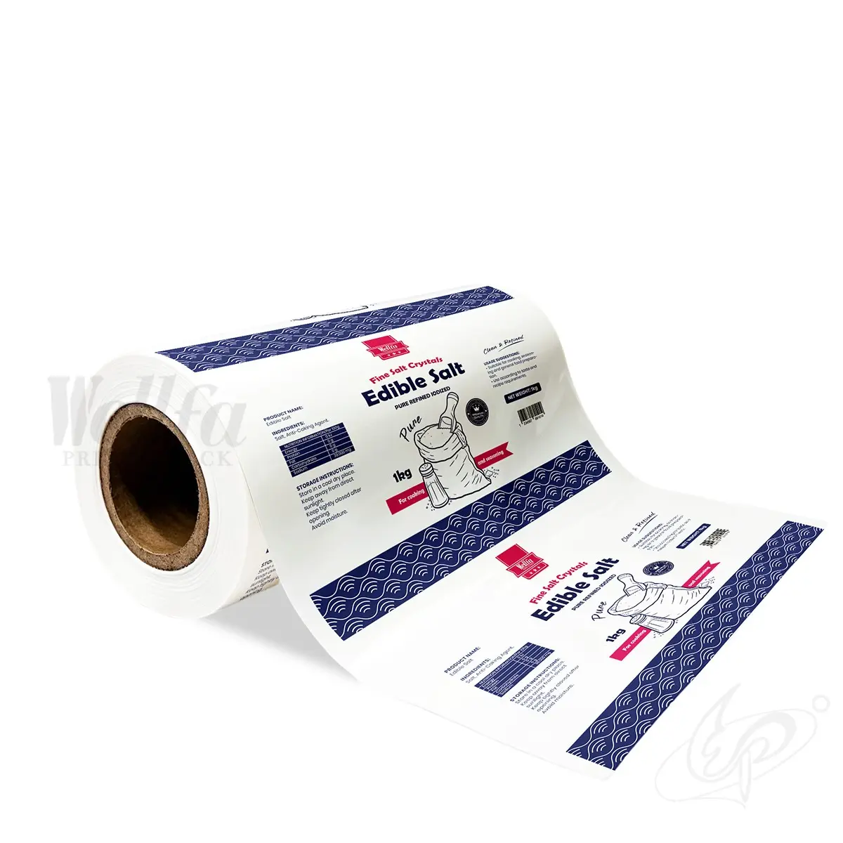 Edible Salt Packaging Film Sachet Pouch White PE