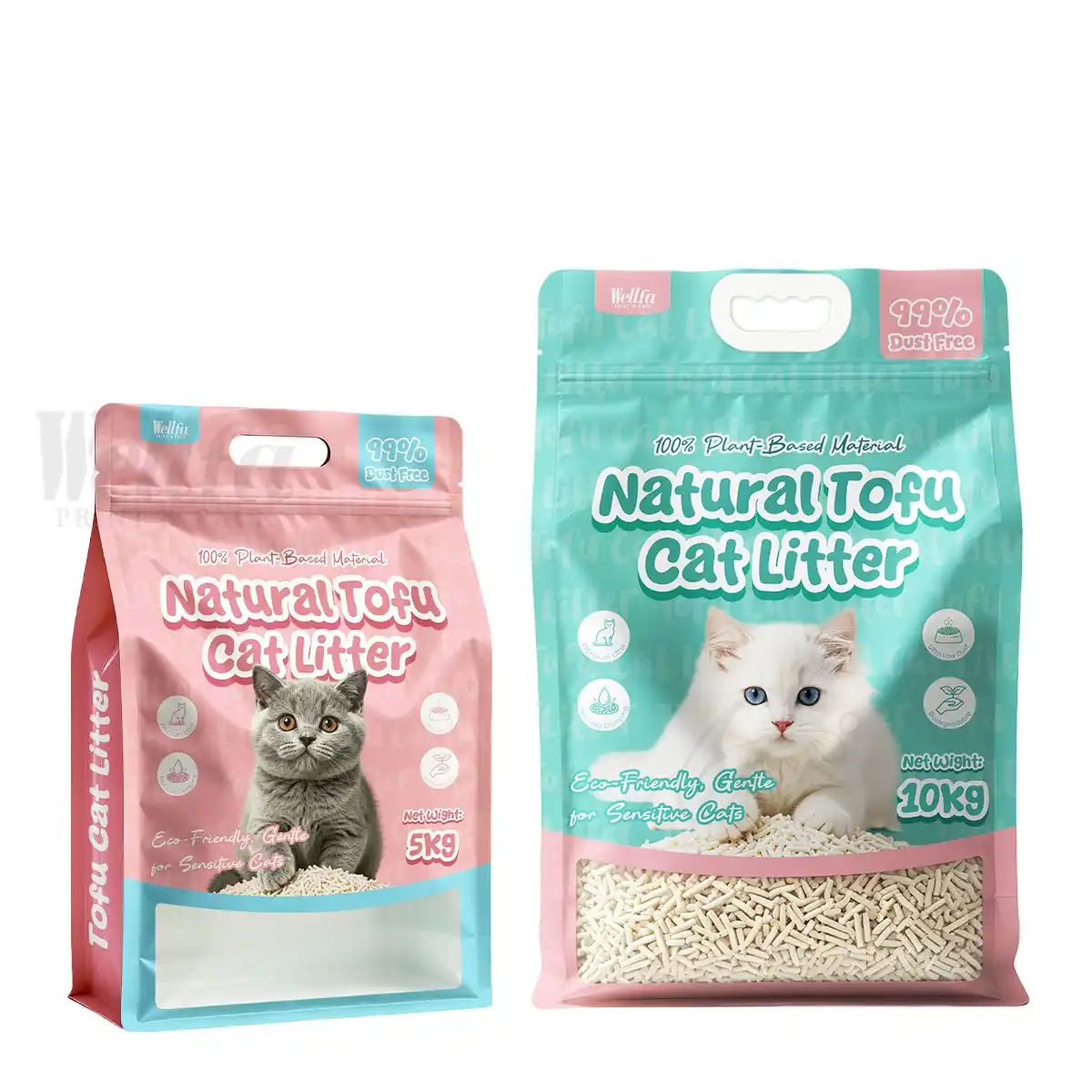 Bentonite Cat Litter Packaging Bag Flat Bottom Pouch