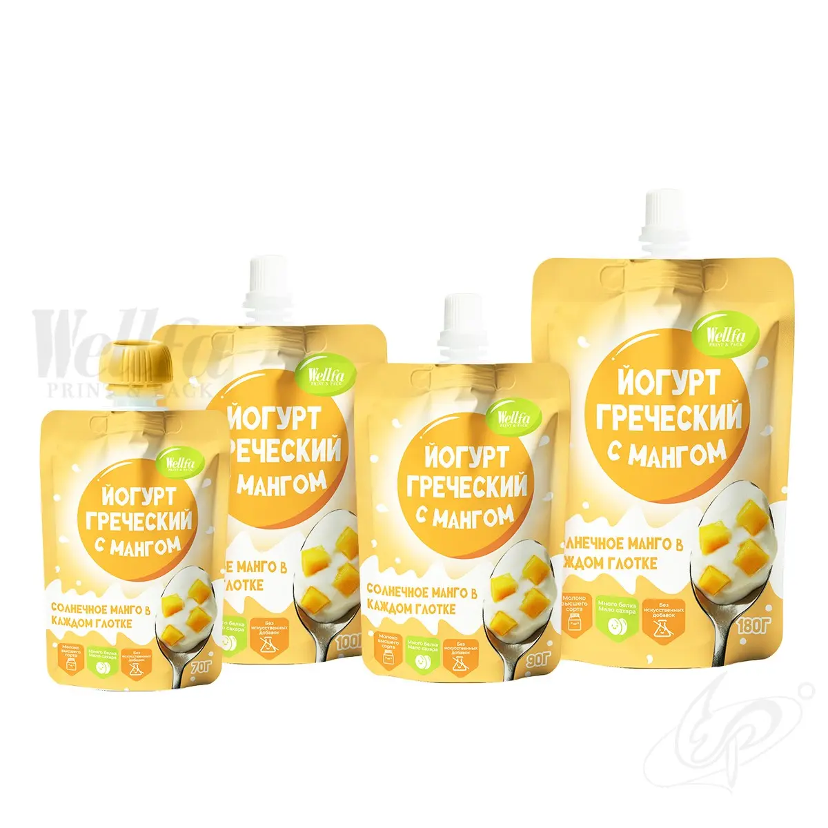 Spout Bag 70g 90g 100g 180g Yogurt Stand up Pouch