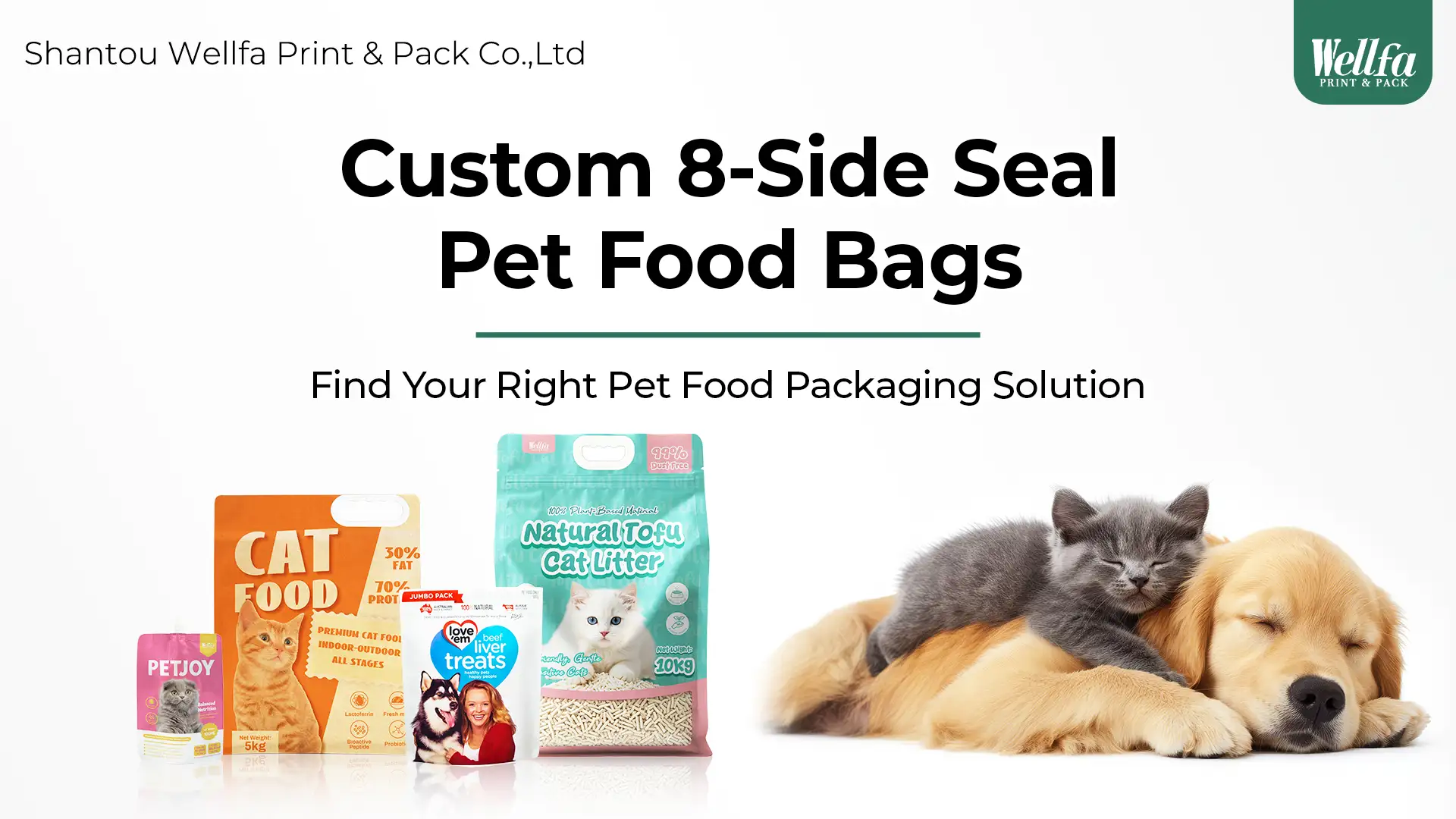 Custom 8-Side Seal Pet Food Bags: How Wellfa Helps Customers Find the Right Packaging 1 Custom 8 Side Seal Pet Food Bags 1 8-side seal pet food bag