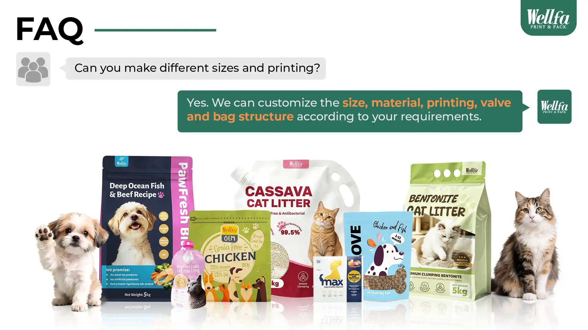 Custom 8-Side Seal Pet Food Bags: How Wellfa Helps Customers Find the Right Packaging 11 Custom 8 Side Seal Pet Food Bags 11 8-side seal pet food bag