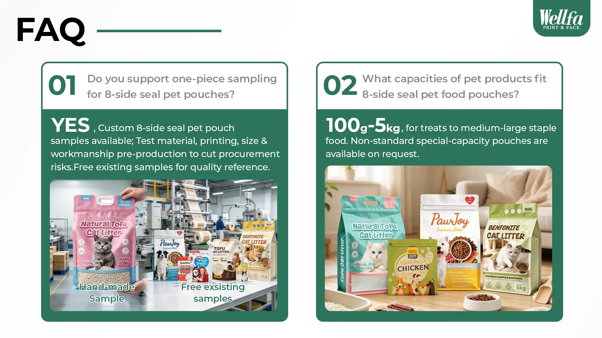 Custom 8 Side Seal Pet Food Bags 8 1 8-side seal pet food bag